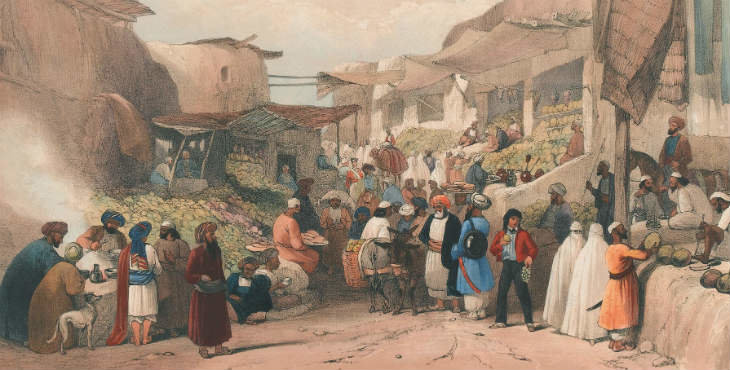 El Bazar De Kabul Durante La OcupacióN BritáNica. &Copy; National Army Museum