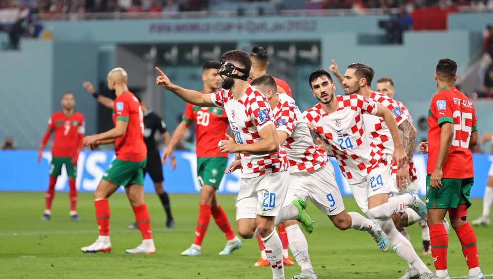 Gol de Gvuardiol en el partido de Croacia vs Marruecos del Mundial de Qatar