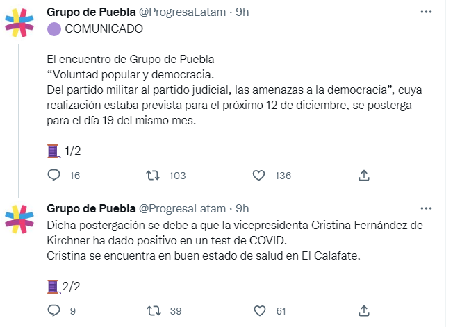 Twitter Grupo Puebla